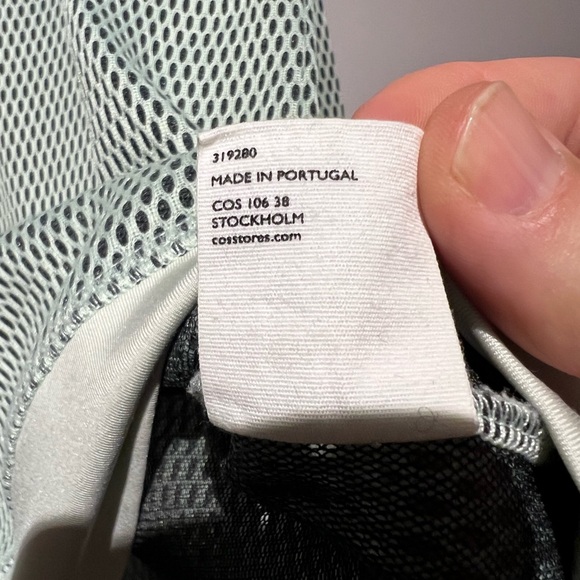 COS Women’s Mesh-Knit Top Light Green Sz S - Picture 10 of 11